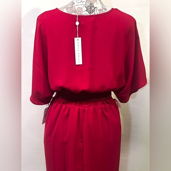TRINA TURK Cranberry red ruched skirt dress size 8.‎ - Picture 5 of 16